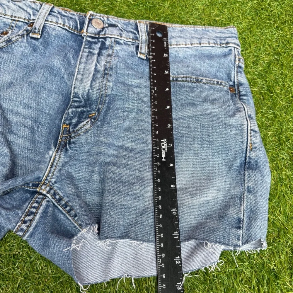Levis 541 Jean Shorts Cut Off Blue Mens W32 Raw Hem Distressed
